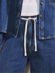 Ro&Zo Blue Petite Denim Drawstring Waist Jeans - Image 3 of 5