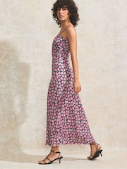 Ro&Zo Pink Printed Piping Detail Strappy Dress - Image 3 of 4