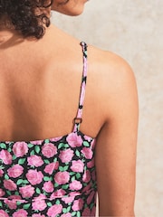 Ro&Zo Pink Printed Piping Detail Strappy Dress - Image 4 of 4