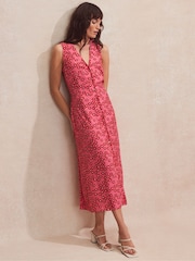 Ro&Zo Pink Button Front Dress - Image 1 of 4