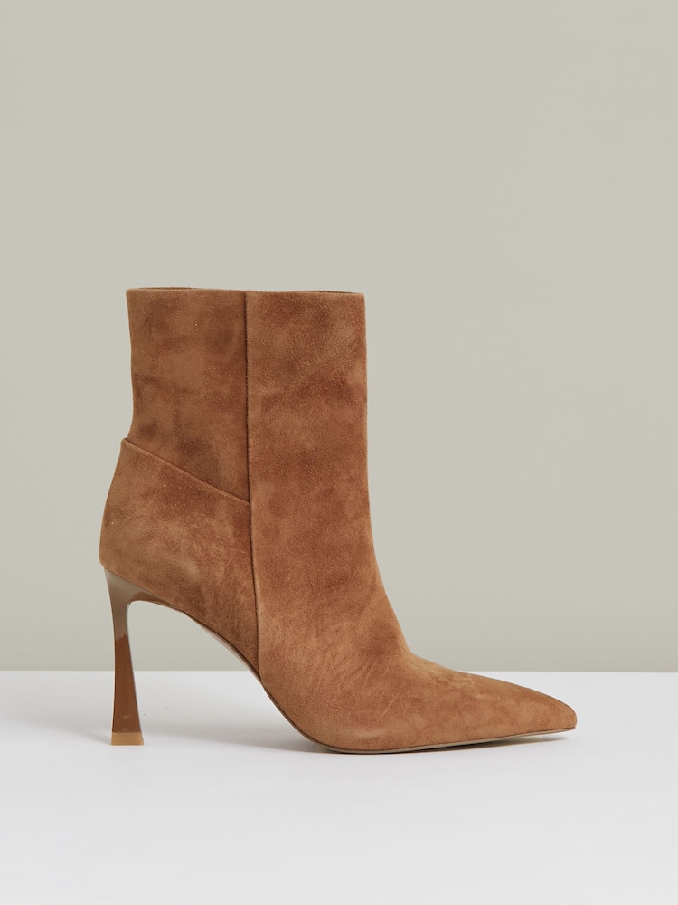 Reiss Carina Suede Alto Heeled Ankle Boots - Imagen 1 de 4