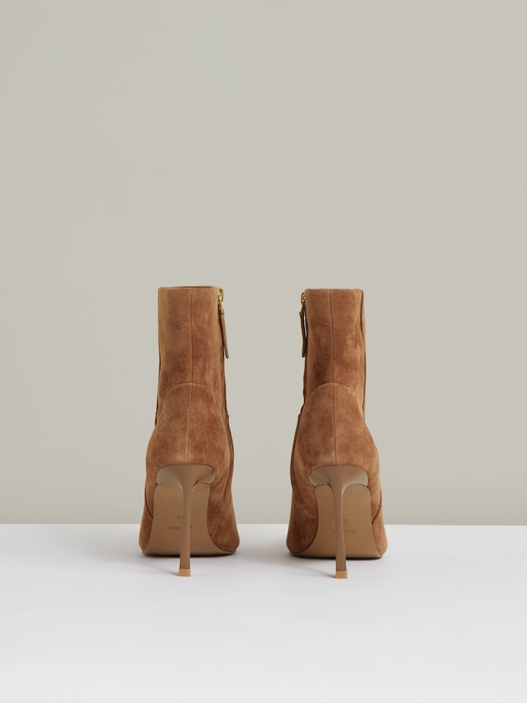 Reiss Carina Suede Alto Heeled Ankle Boots - Imagen 4 de 4