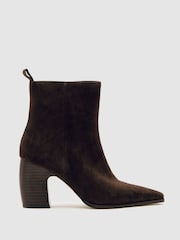 Reiss Chocolate Amy Boots - Image 1 of 6