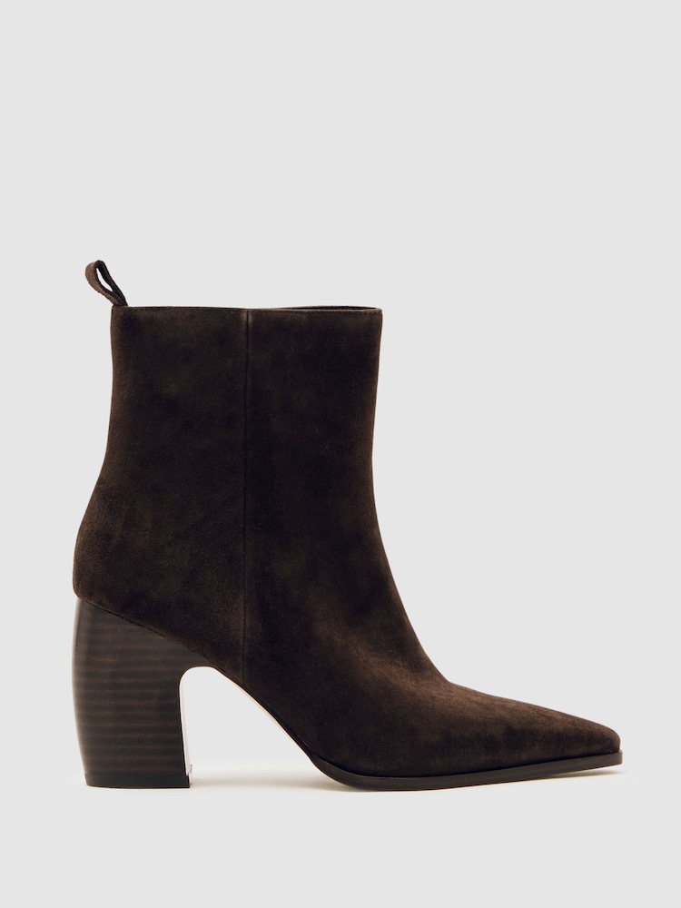 Reiss Chocolate Amy Boots - Image 1 of 6