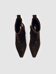 Reiss Chocolate Amy Boots - Image 4 of 6