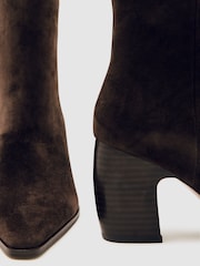 Reiss Chocolate Amy Boots - Image 6 of 6