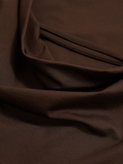 Reiss Chocolate Brown Nadia Ruched Jersey Cowl Back Vest - Image 6 of 6