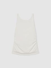 Reiss White Nadia Ruched Jersey Cowl Back Vest - Image 2 of 6