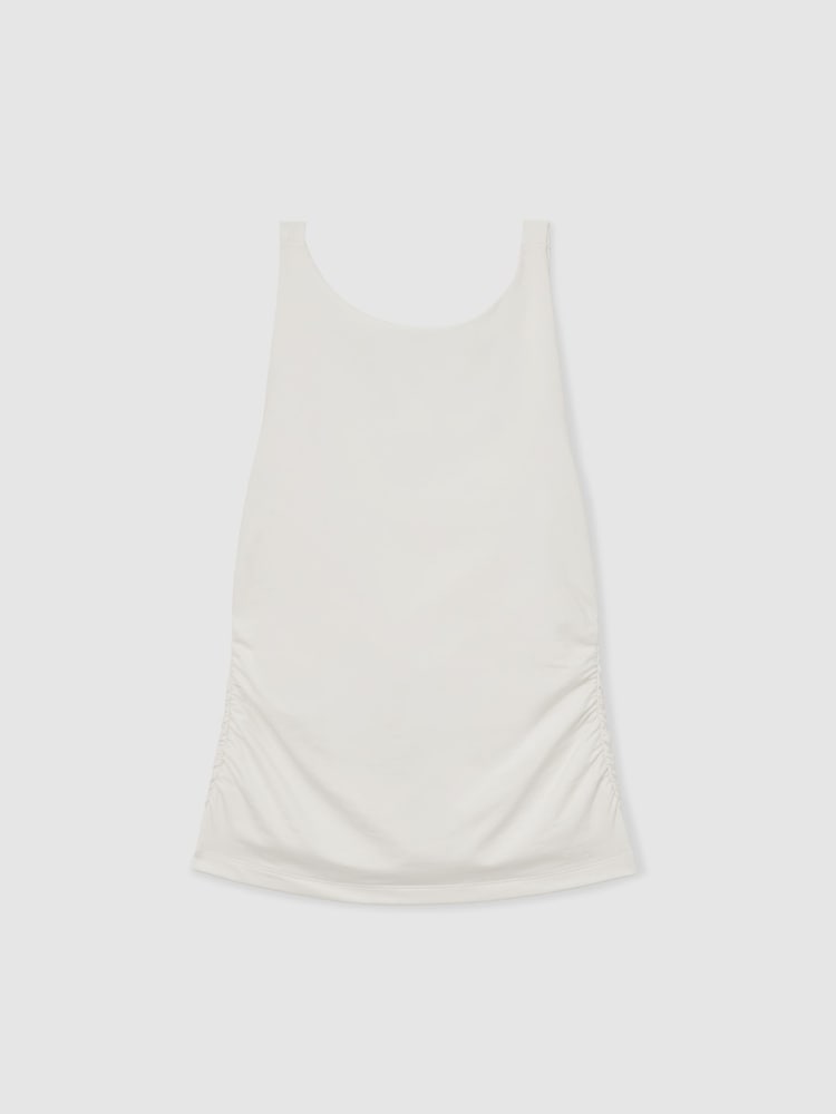 Reiss White Nadia Ruched Jersey Cowl Back Vest - Image 2 of 6