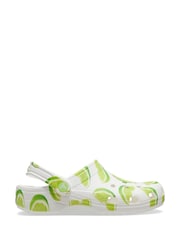 Crocs White Classic Graphic Clogs - Image 1 of 4