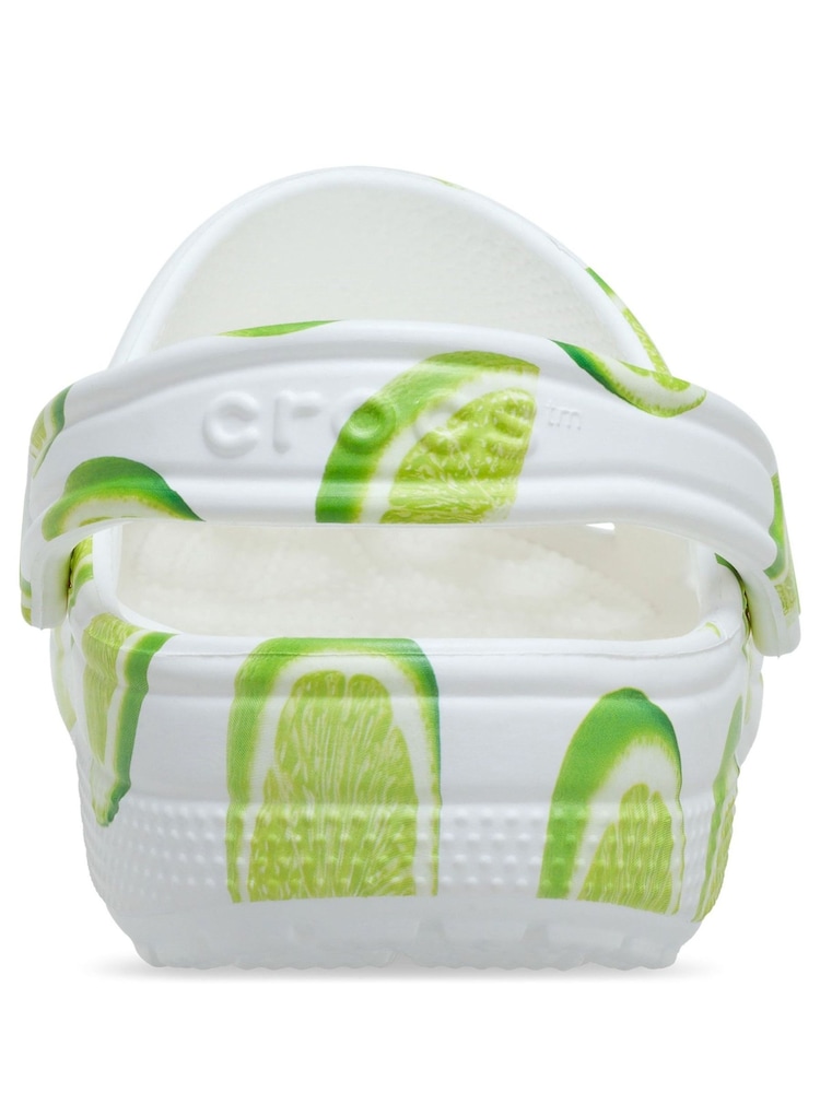 Crocs White Classic Graphic Clogs - Image 3 of 4