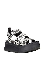 HEYDUDE Delray Buckle Animal Black Sandals - Image 2 of 4