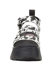 HEYDUDE Delray Buckle Animal Black Sandals - Image 3 of 4