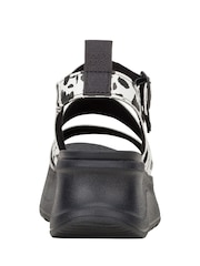 HEYDUDE Delray Buckle Animal Black Sandals - Image 4 of 4