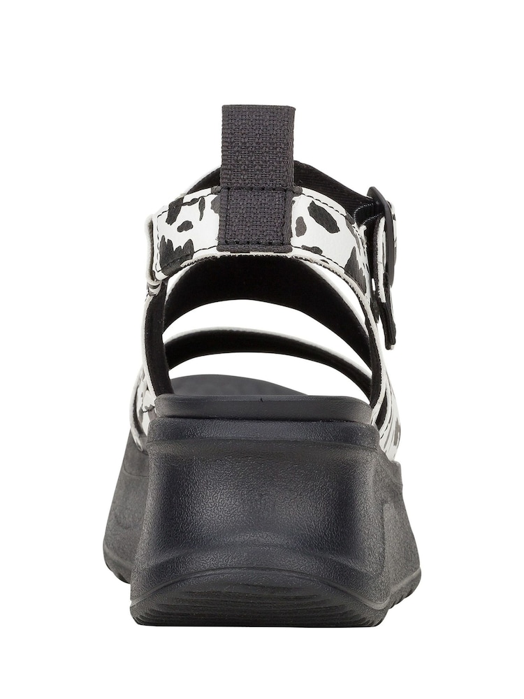 HEYDUDE Delray Buckle Animal Black Sandals - Image 4 of 4