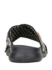 HEYDUDE Christi Slide Cottage Crochet Black Mules - Image 4 of 4