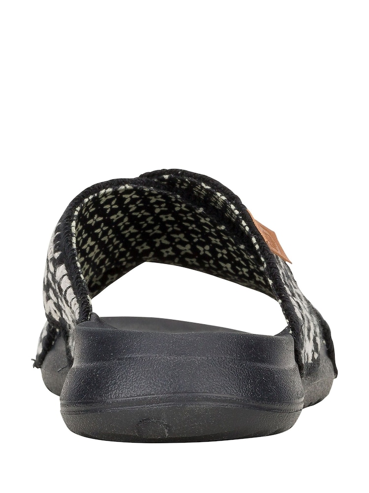 HEYDUDE Christi Slide Cottage Crochet Black Mules - Image 4 of 4 HEYDUDE Christi Slide Cottage Crochet Black Mules - Image 4 of 4