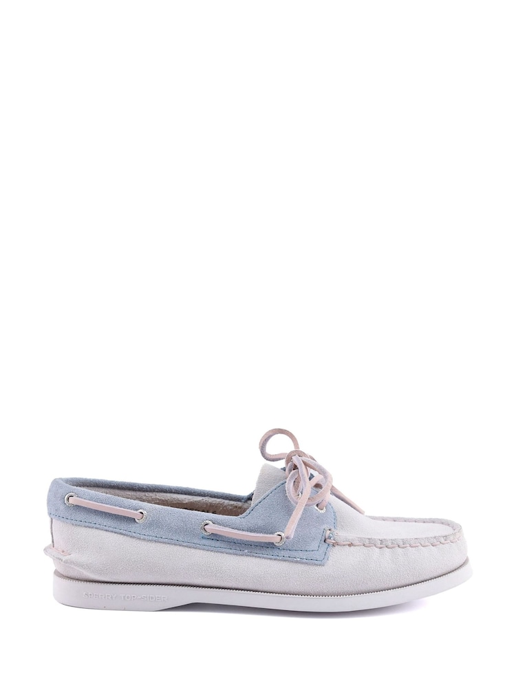 Sperry Authentic Original 2 Eye Boat White Shoes - Image 1 of 4