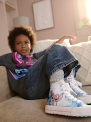 Charcoal Grey Oversized 100% Cotton Disney Lilo and Stitch T-Shirt (3-16yrs) - Image 4 of 4