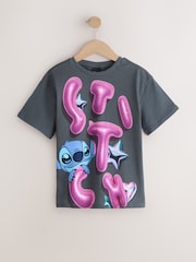 Charcoal Grey Oversized 100% Cotton Disney Lilo and Stitch T-Shirt (3-16yrs) - Image 5 of 8