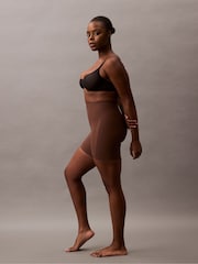 Calvin Klein Brown Stay Put Mesh Mid Thigh Shorts - Image 2 of 8