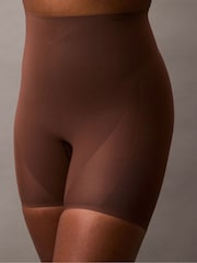 Calvin Klein Brown Stay Put Mesh Mid Thigh Shorts - Image 5 of 8