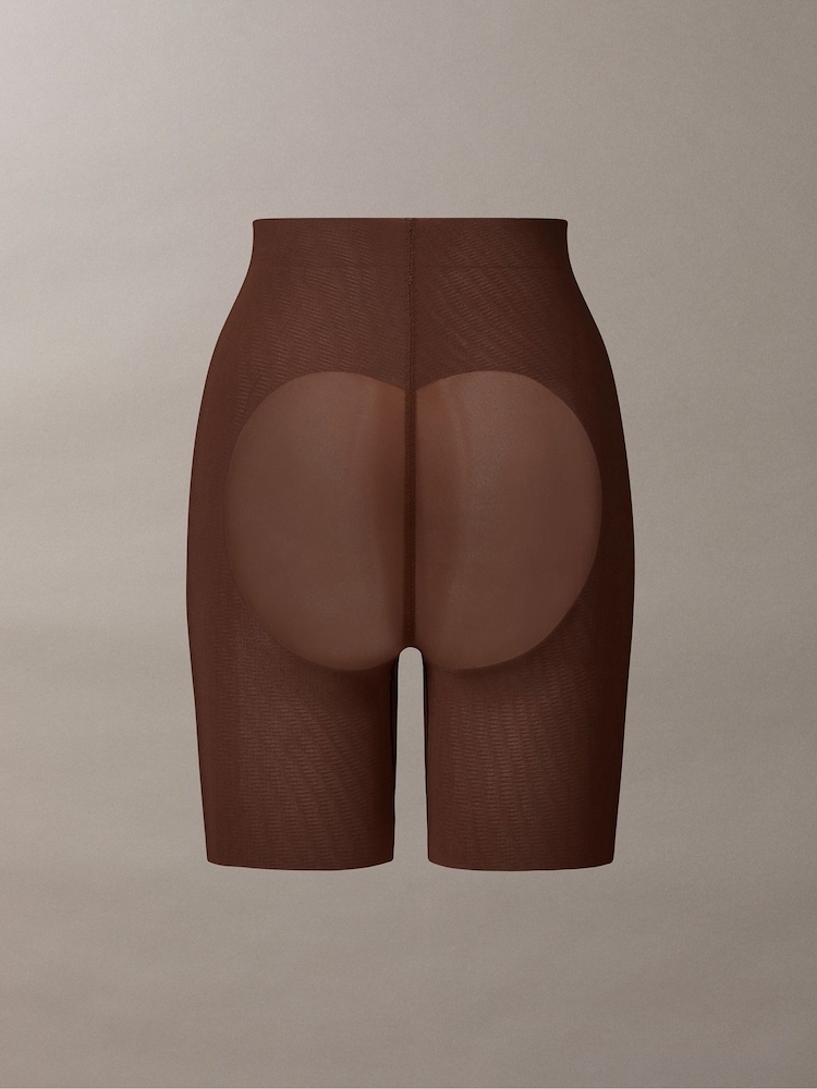 Calvin Klein Brown Stay Put Mesh Mid Thigh Shorts - Image 8 of 8