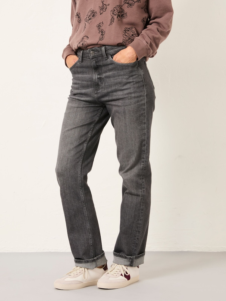 FatFace Carmel Grey Comfort Straight Jeans - Image 1 of 6 FatFace Carmel Grey Comfort Straight Jeans - Image 1 of 6