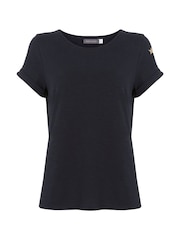 Mint Velvet Blue Cotton Star T-Shirt - Image 3 of 3