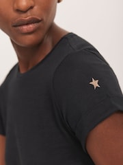 Mint Velvet Blue 100% Cotton Star T-Shirt - Image 4 of 6