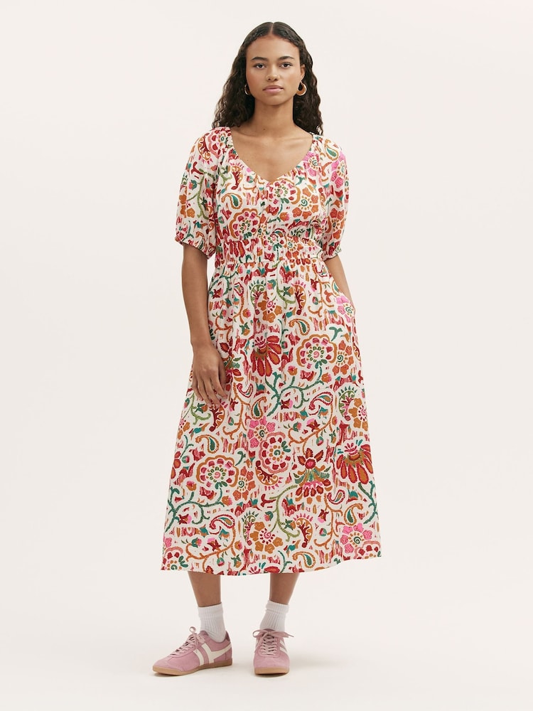 Finery Estee Floral Print Midi Dress - Imagen 1 de 4