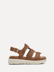 Linzi Brown Boston Fisherman Flatform Sandals - Image 2 of 5