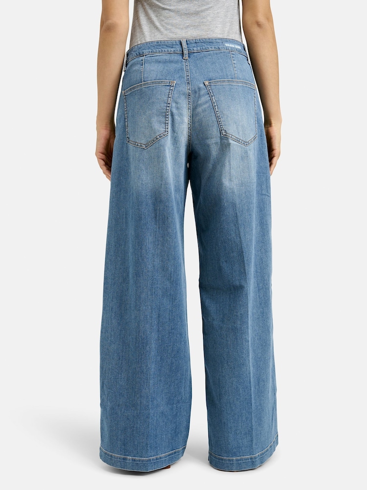 Smith & Soul Blue Super Wide Leg Jeans - Image 2 of 4