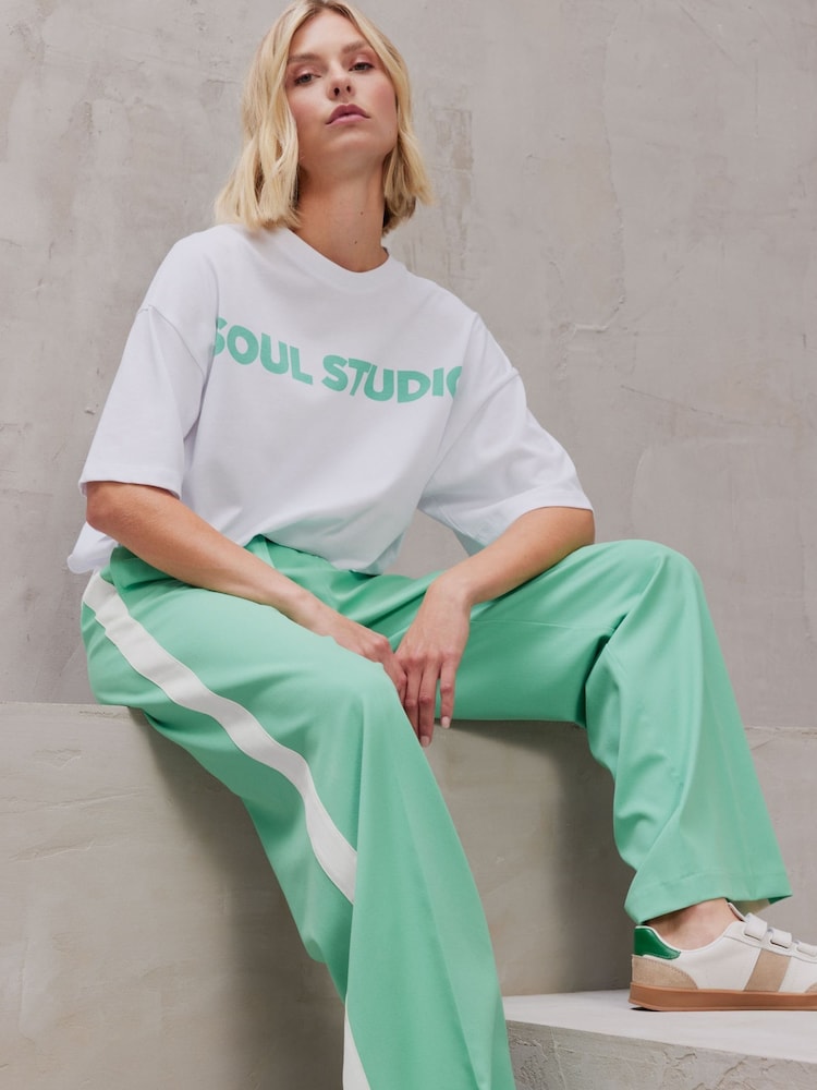 Smith & Soul Oversized "SOUL STUDIO" Slogan 100% Cotton T-Shirt - Image 1 of 5