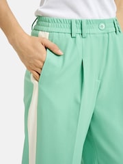 Smith & Soul Mint Green Wide Leg Woven Trousers With Contrast Side Panel - Image 4 of 5