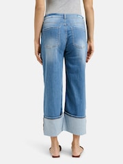 Smith & Soul Blue Straight Leg Jeans With Cuffs - Image 3 of 4