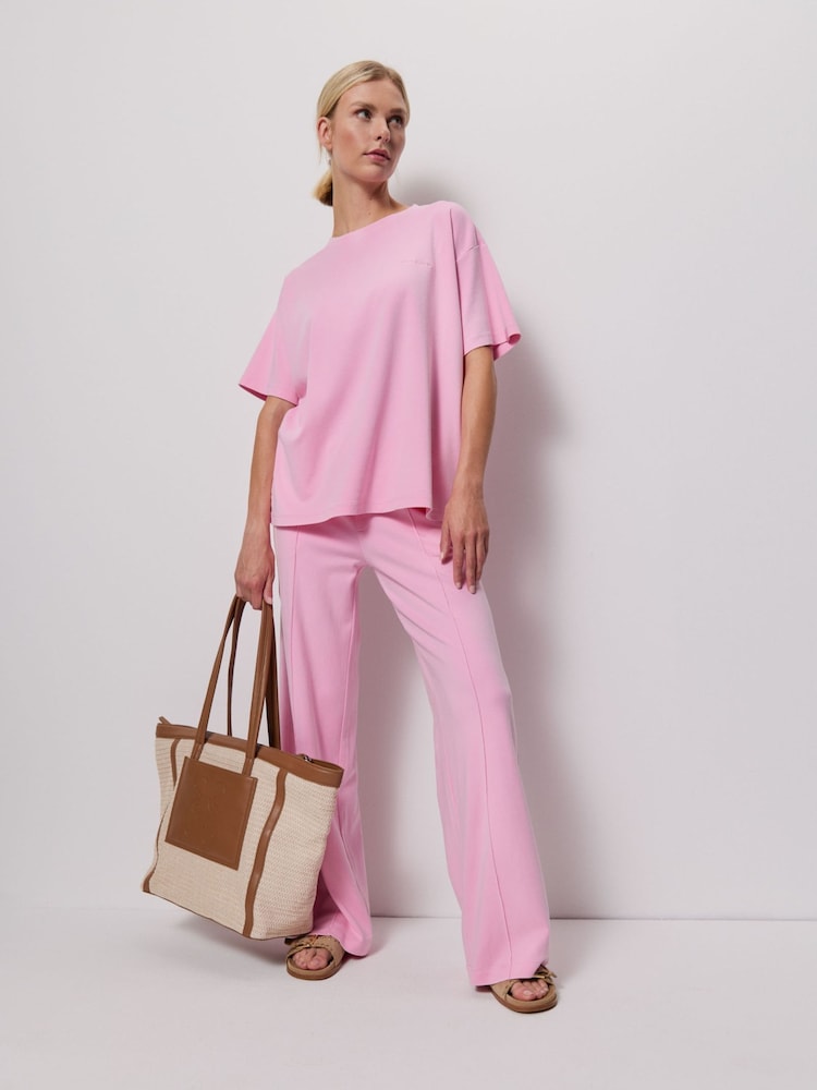 Smith & Soul Pink Oversized Washed 100% Cotton T-Shirt - Image 1 of 5