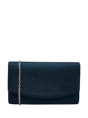 Ravel Blue Clutch Bag with Chain - Image 1 of 4