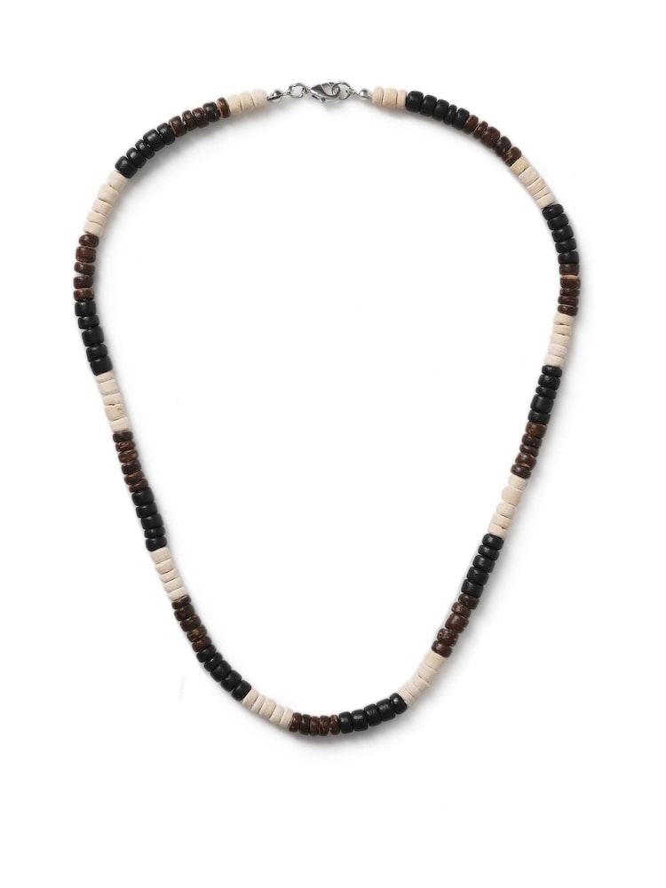 DCK Mens Multi Bead Black Necklace - Image 1 of 2