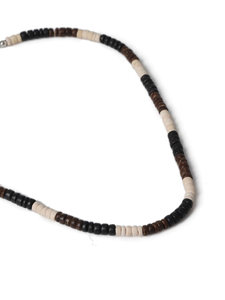 DCK Mens Multi Bead Black Necklace - Image 2 of 2