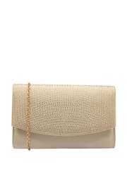 Ravel Gold Clutch Bag with Chain - Image 1 of 4