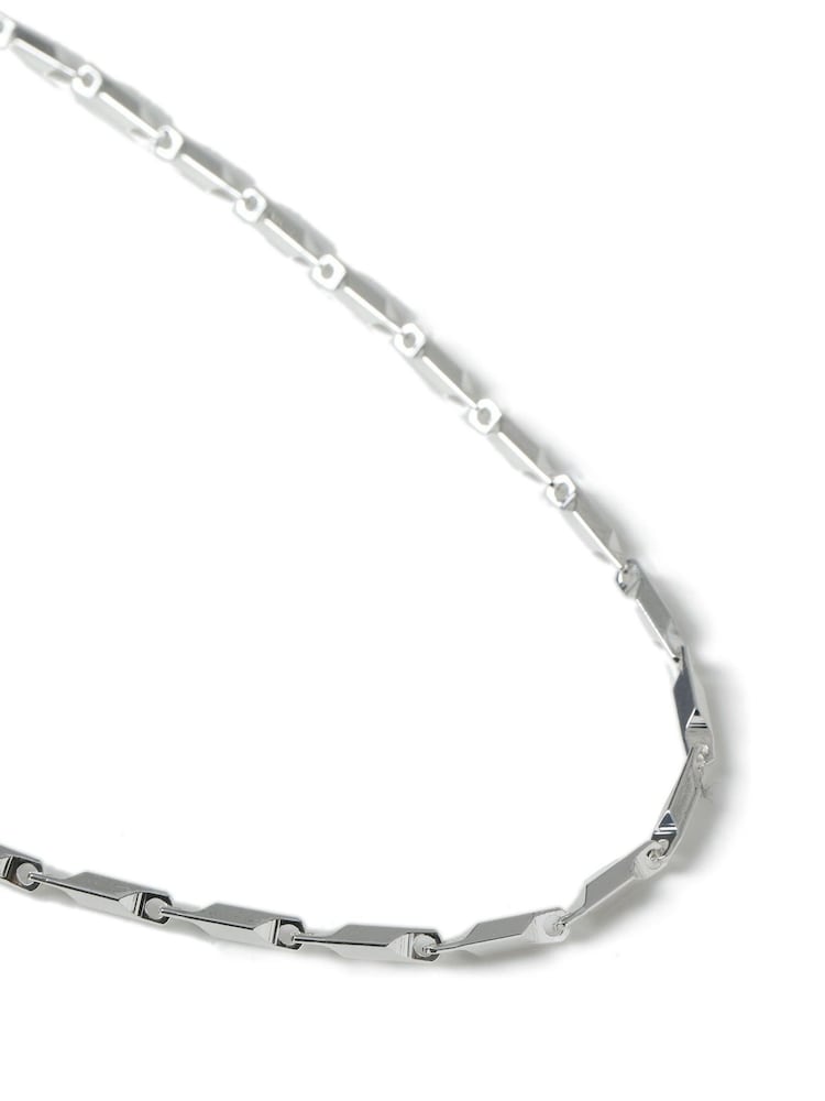 DCK Mens Silver Tone Premium Plated Diamond Chain Necklace - Bild 2 von 2