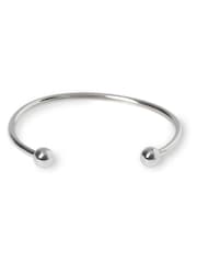 DCK Mens Silver Tone Stainless Steel Ball Cuff Bracelet - صورة 1 من 2