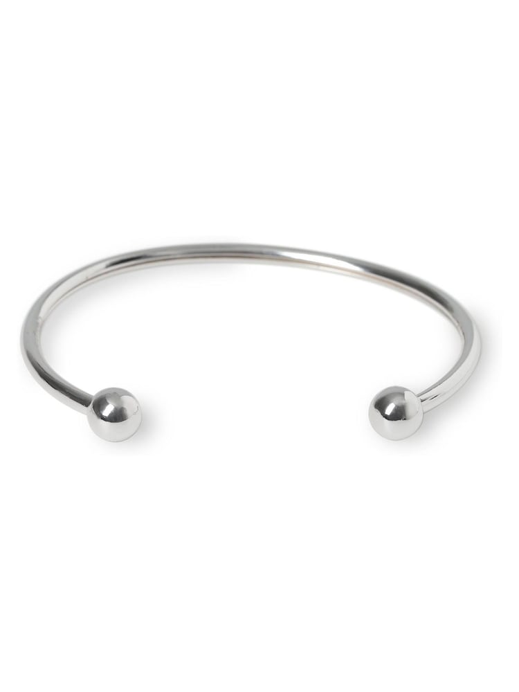 DCK Mens Silver Tone Stainless Steel Ball Cuff Bracelet - صورة 1 من 2