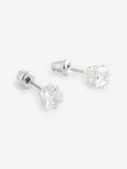 DCK Mens Silver Tone Cubic Zirconia Stud Earrings - Image 1 of 3