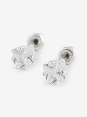 DCK Mens Silver Tone Cubic Zirconia Stud Earrings - Image 3 of 3