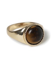 DCK Mens Gold Tone Semi Precious Stone Set Ring - Image 2 of 2