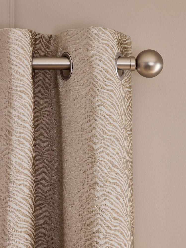 Zebra Chenille Eyelet Lined Curtains - صورة 1 من 5 Zebra Chenille Eyelet Lined Curtains - صورة 1 من 5