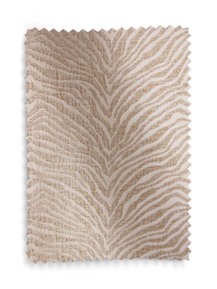 Natural Zebra Chenille Eyelet Lined Curtains - Image 5 of 5