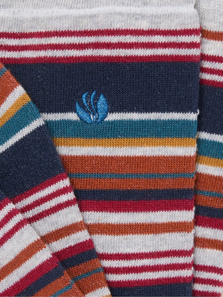 FatFace Grey Striped Socks - Image 2 of 2 FatFace Grey Striped Socks - Image 2 of 2